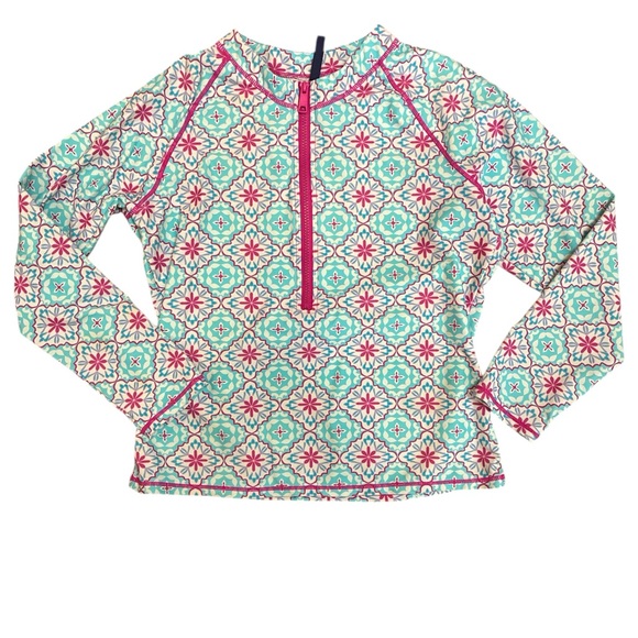 AQUA ET SOL Hilton Head Rash Guard - UPF 50+, Zip Neck, Long Sleeve Large - Picture 3 of 6